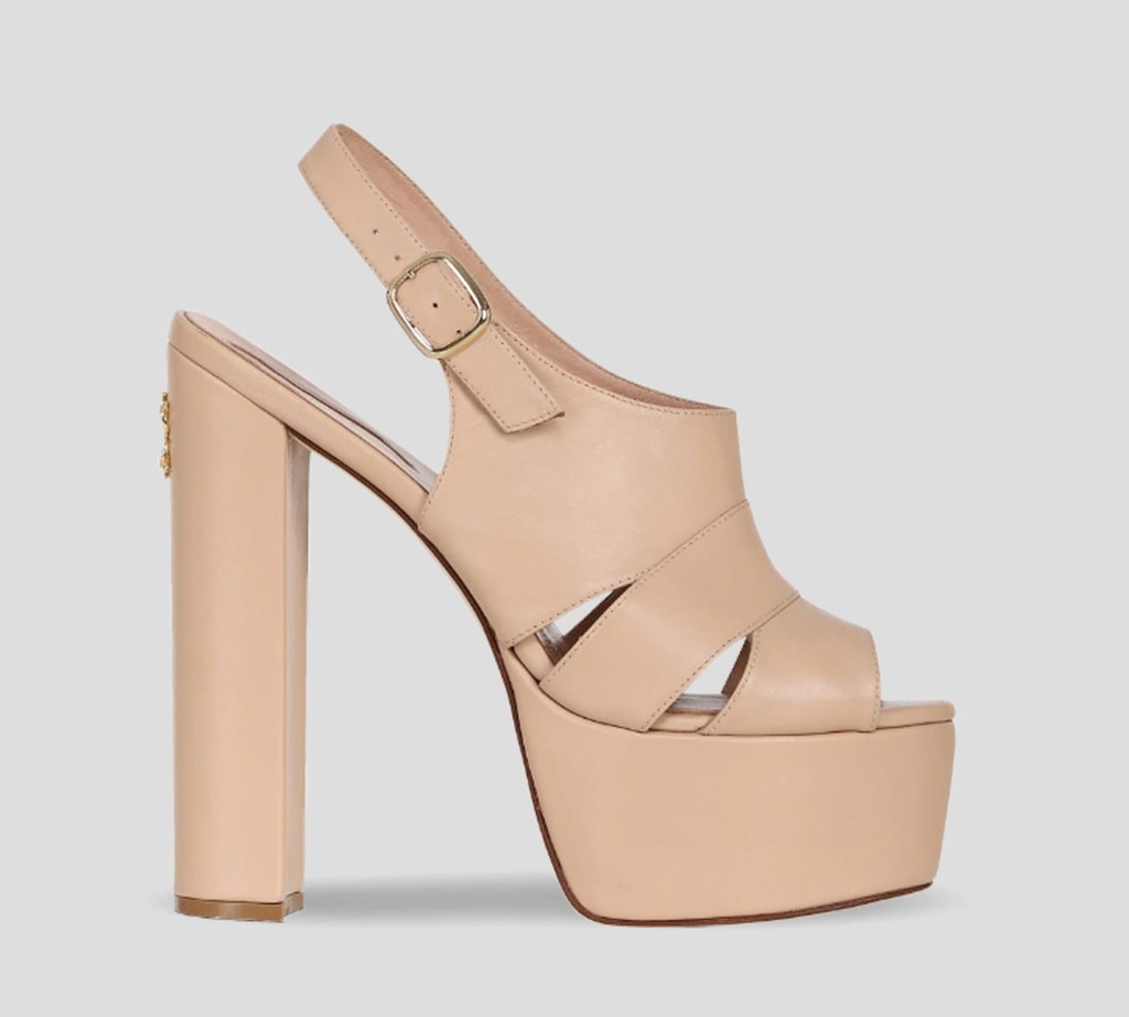 Elie Saab - SANDALIAS PEEP TOE DE PLATAFORMA CON AMARRE AL TALÓN