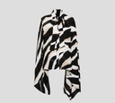 Elie Saab - BLUSA NEGRA CON RAYAS BLANCAS Y CAMEL