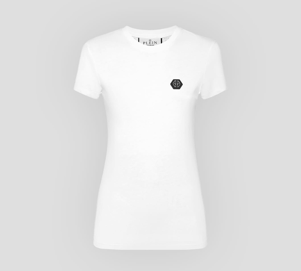 Philipp Plein - FRANELA CUELLO REDONDO CON PEDRERÍA SOBRE LA ESPALDA