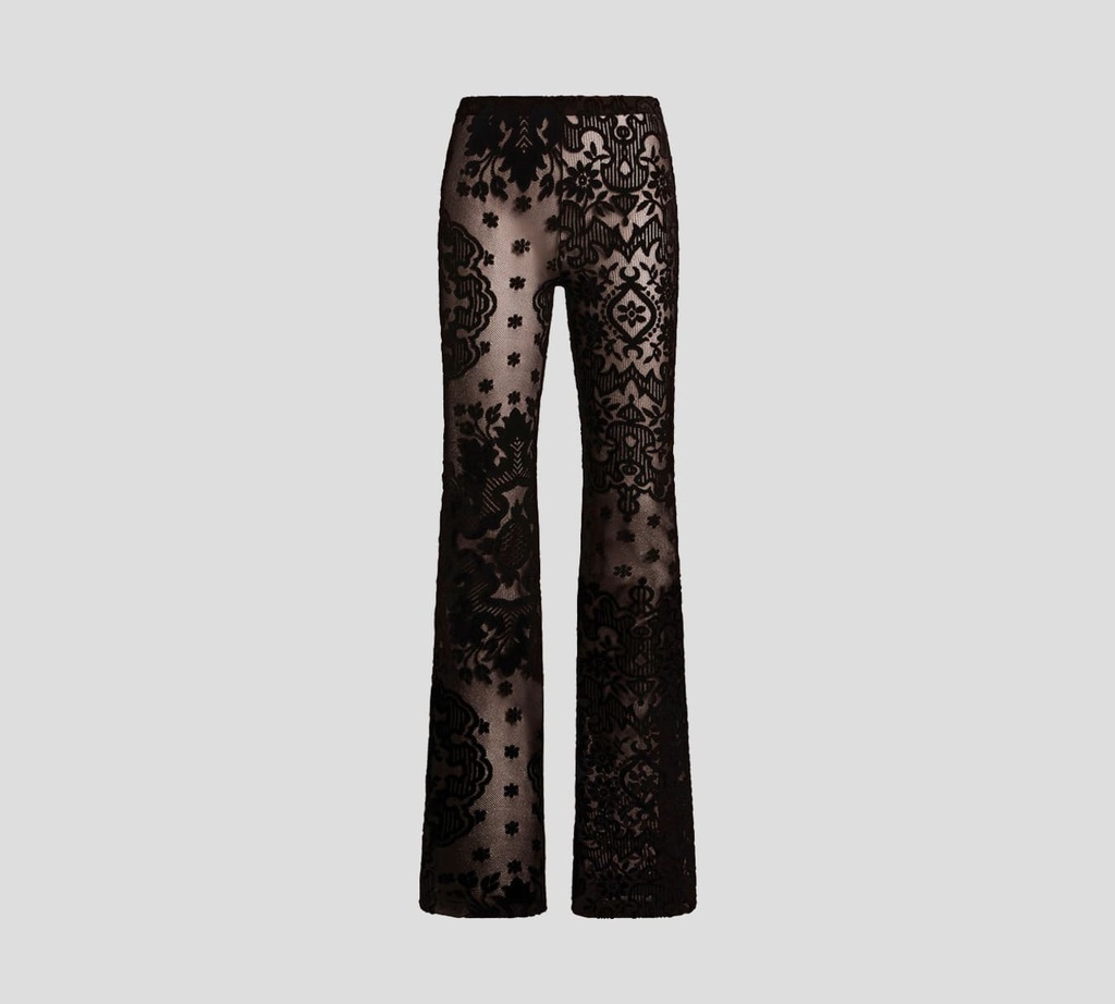 Etro - PANTALÓN DE JACGUARD EN TUL Y TERCIOPELO