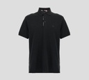 Etro - POLO BÁSICA NEGRA CON ESTAMPADO SUTIL EN BOTONERA Y CUELLO