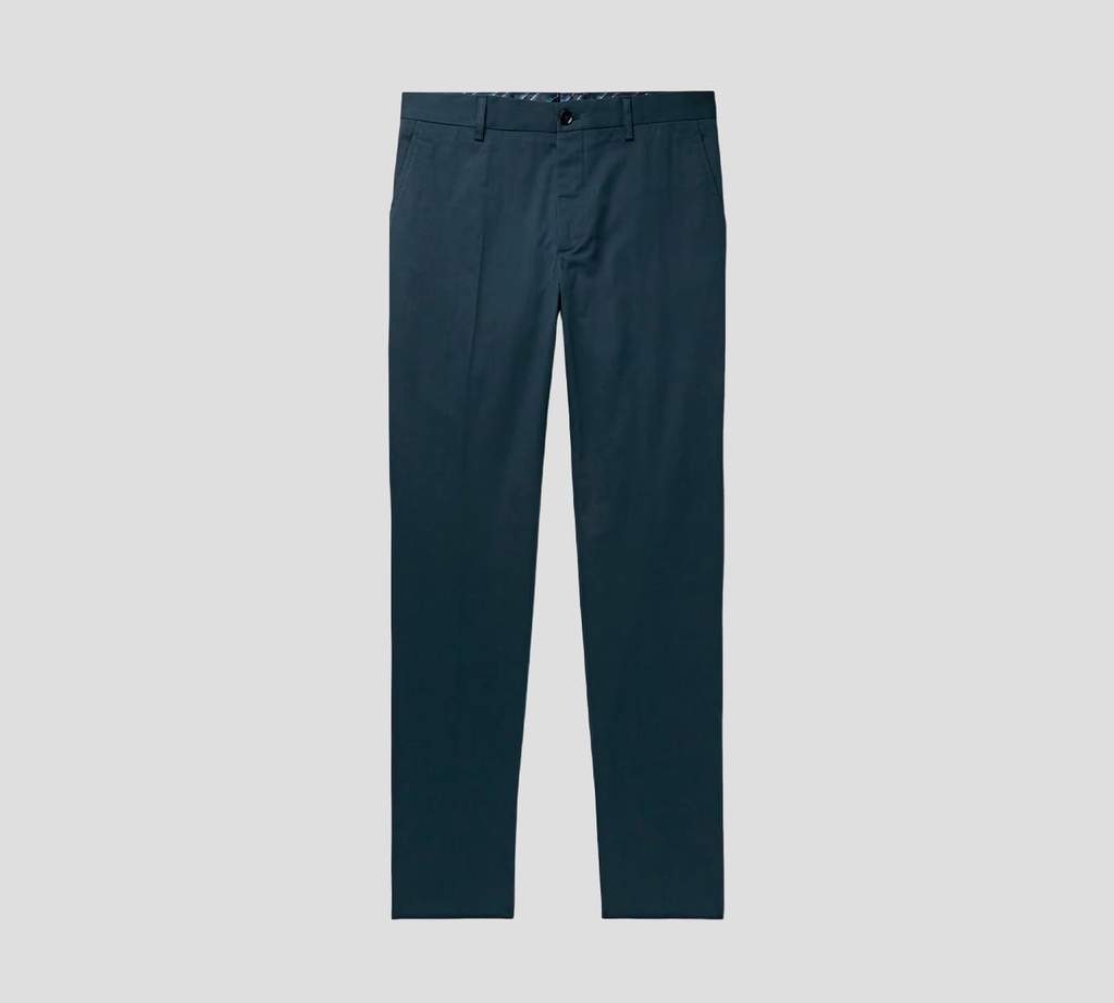 Etro - PANTALÓN DE VESTIR CLÁSICO AZUL MARINO CORTE SLIM