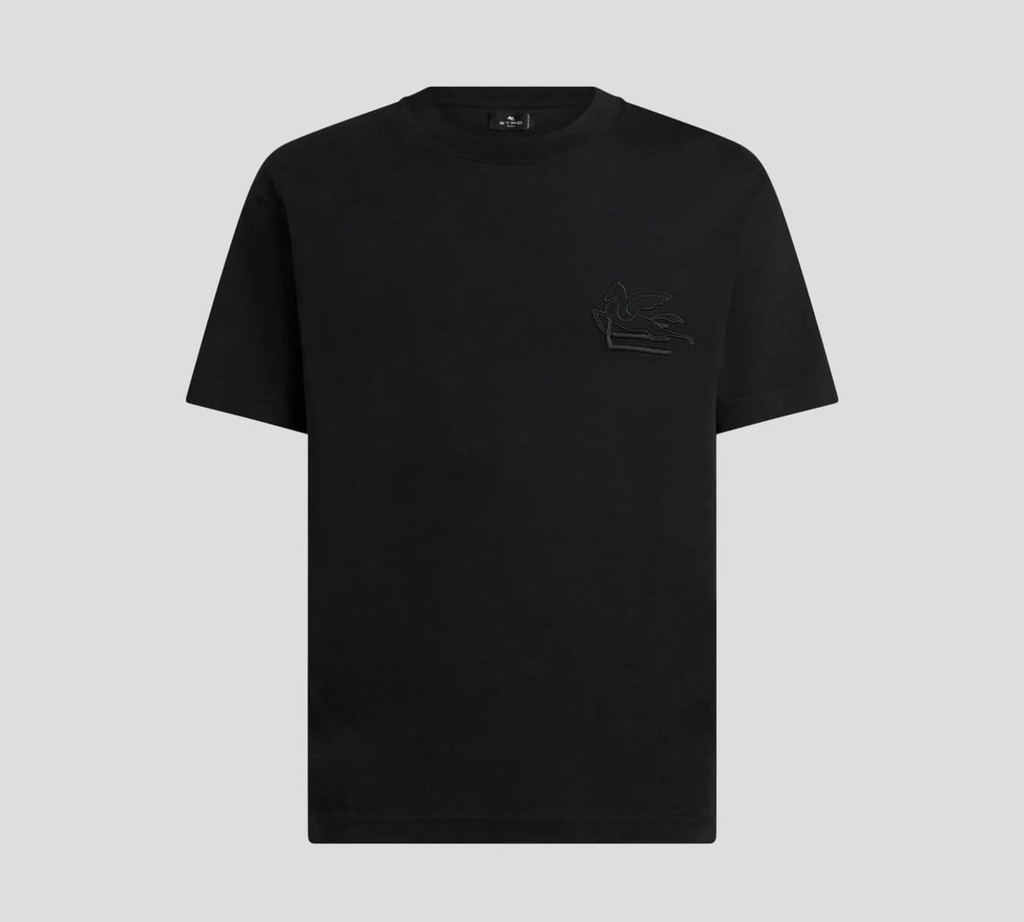 Etro - FRANELA CUELLO REDONDO BÁSICA CON LOGO BORDADO