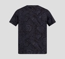 Etro - FRANELA CUELLO REDONDO AZUL MARINO CON ESTAMPADO PAISLEY