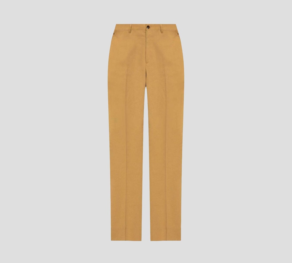 Etro - PANTALÓN DE VESTIR CLÁSICO MOSTAZA CORTE SLIM