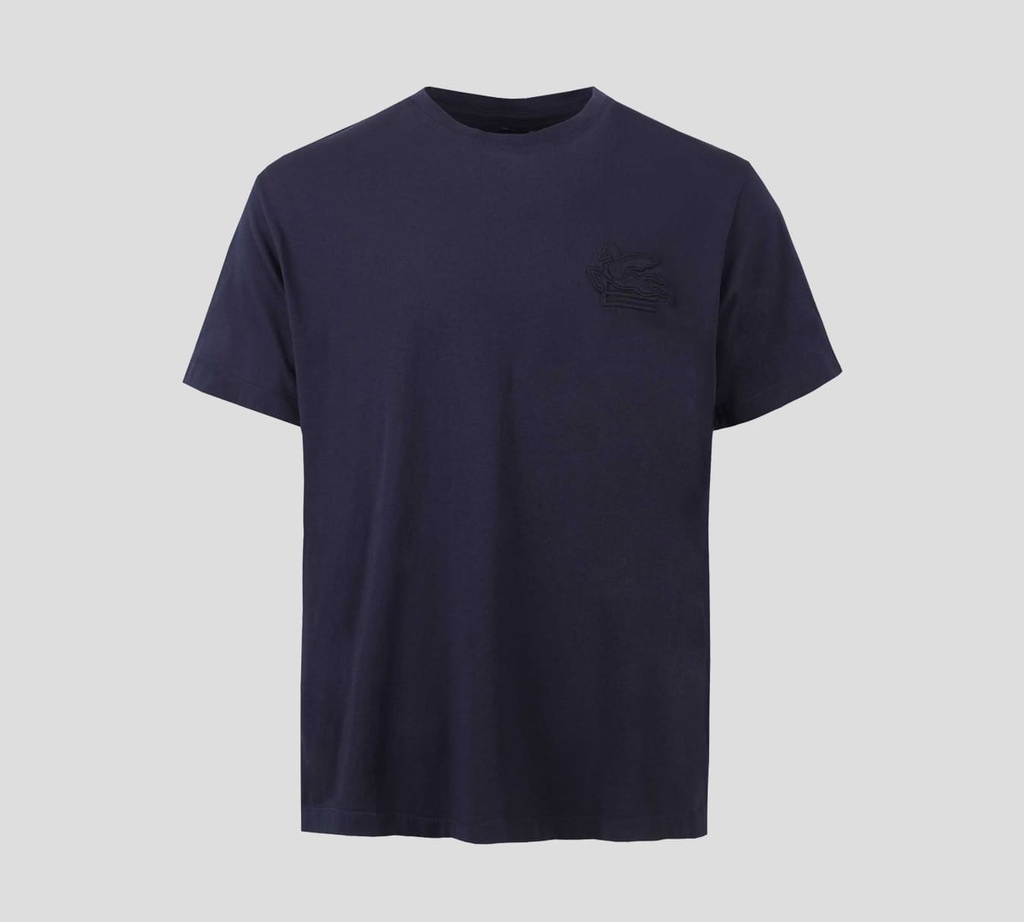 Etro - FRANELA CUELLO REDONDO BÁSICA CON LOGO BORDADO