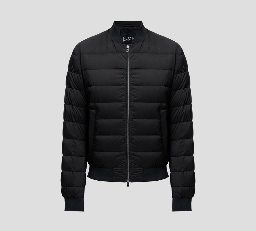 Herno - CHAQUETA BOMBER PUFFER IMPERMEABLE CON DOBLE BOLSILLO Y CIERRE FRONTAL