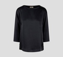 Herno - BLUSA DE SATÉN MANGA 3/4 CORTE RECTO