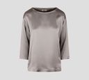 Herno - BLUSA DE SATÉN MANGA 3/4 CORTE RECTO