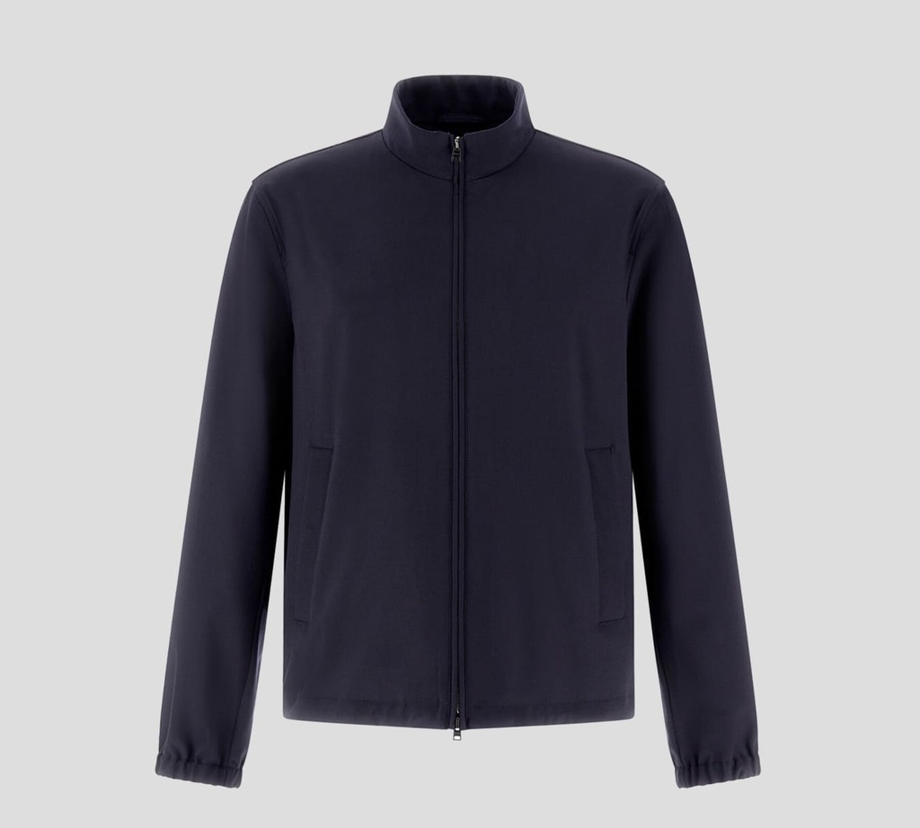 Herno - CHAQUETA EN CREPÉ FLUIDO CON CIERRE FRONTAL