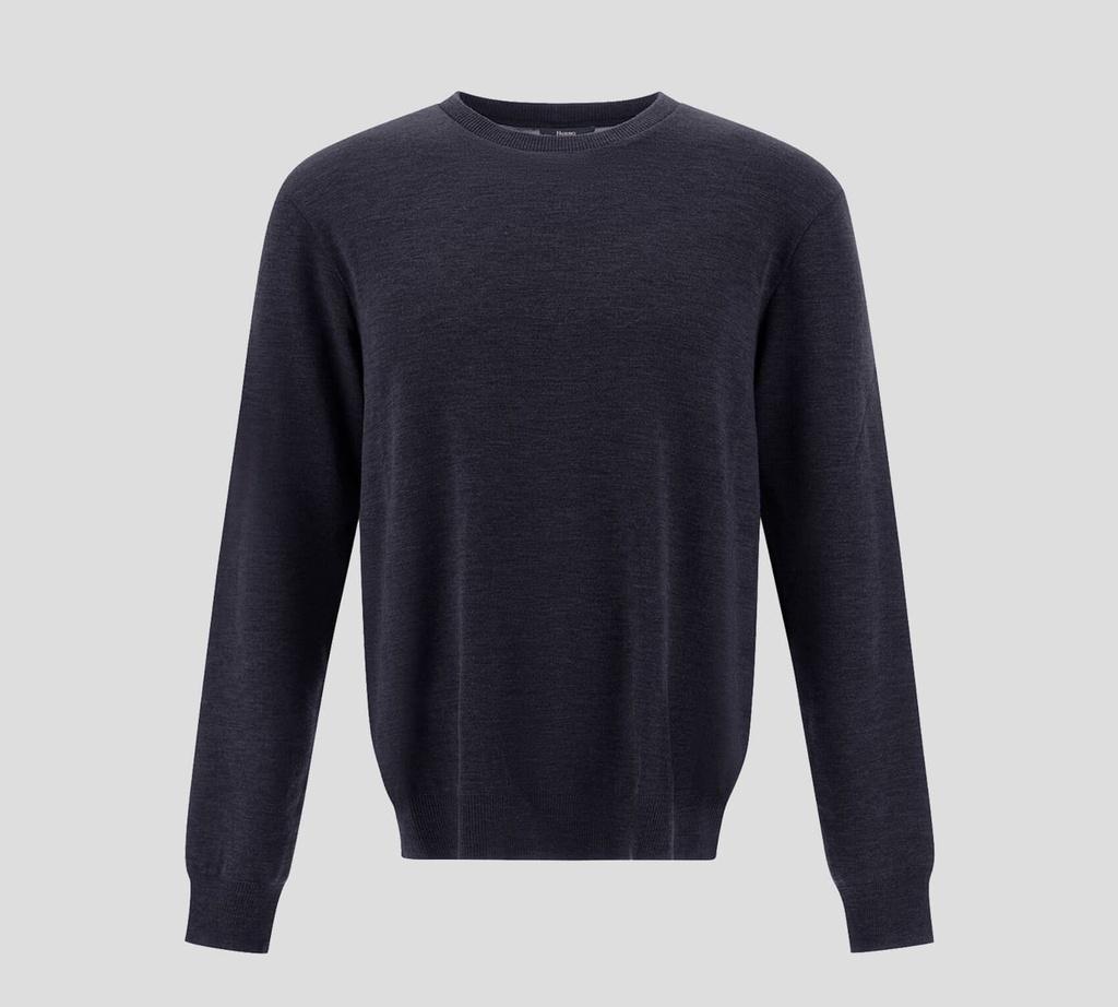 Herno - SWEATER DE PUNTO CLÁSICO CUELLO REDONDO