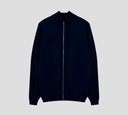 Herno - SWEATER DE PUNTO CON CIERRE FRONTAL Y CUELLO ALTO
