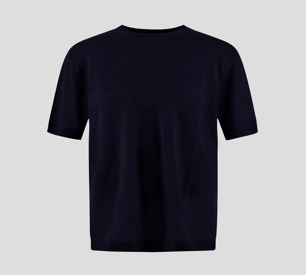 Herno - FRANELA DE PUNTO UNICOLOR CON CUELLO REDONDO