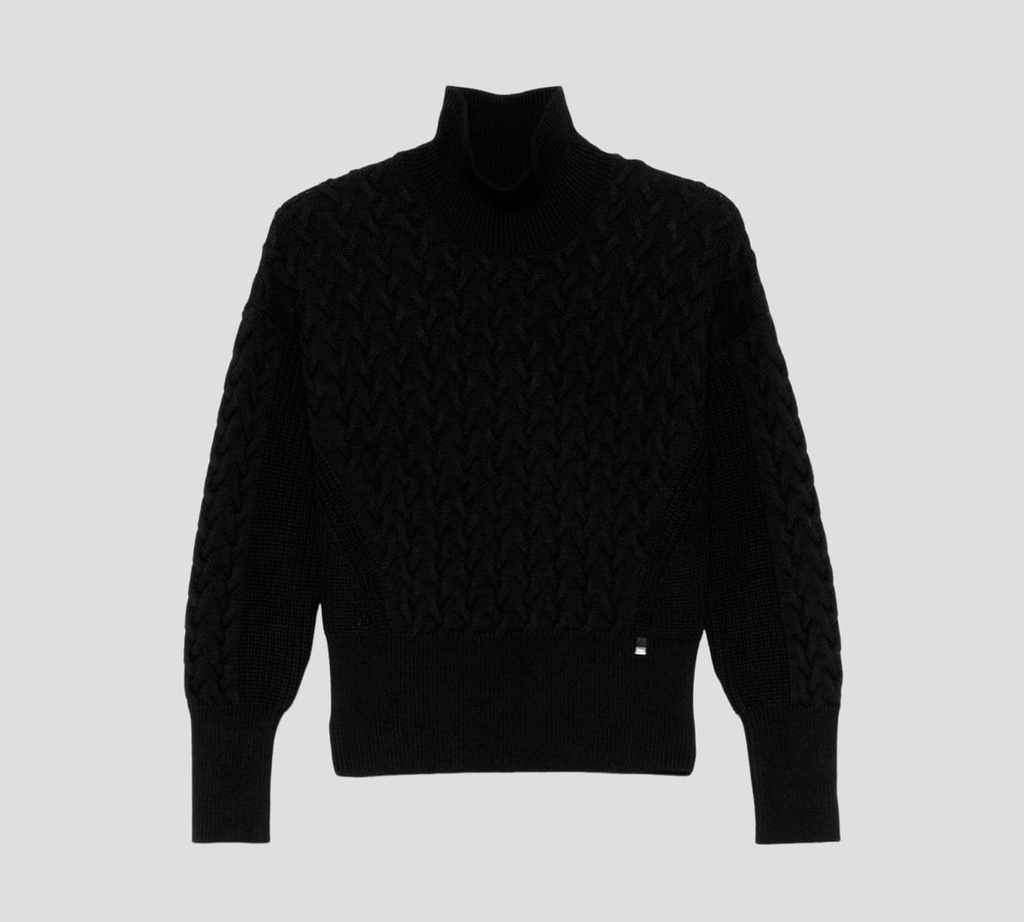 Herno - SWEATER TEJIDO CON CUELLO ALTO