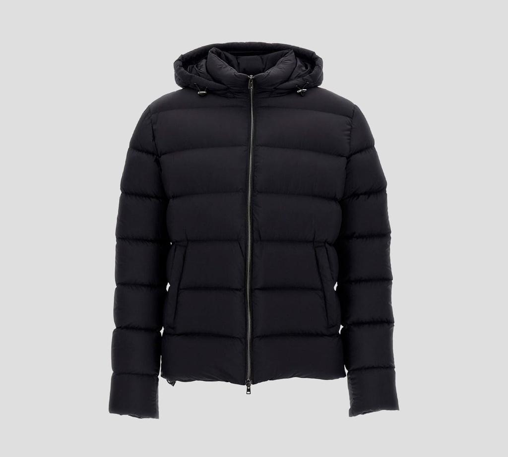 Herno - CHAQUETA PUFFER CON HOODIE Y CIERRE FRONTAL