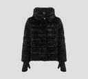 Herno - CHAQUETA PUFFER DE TERCIOPELO CON MANGAS EXTENSIBLES A GUANTINES Y CUELLO ALTO