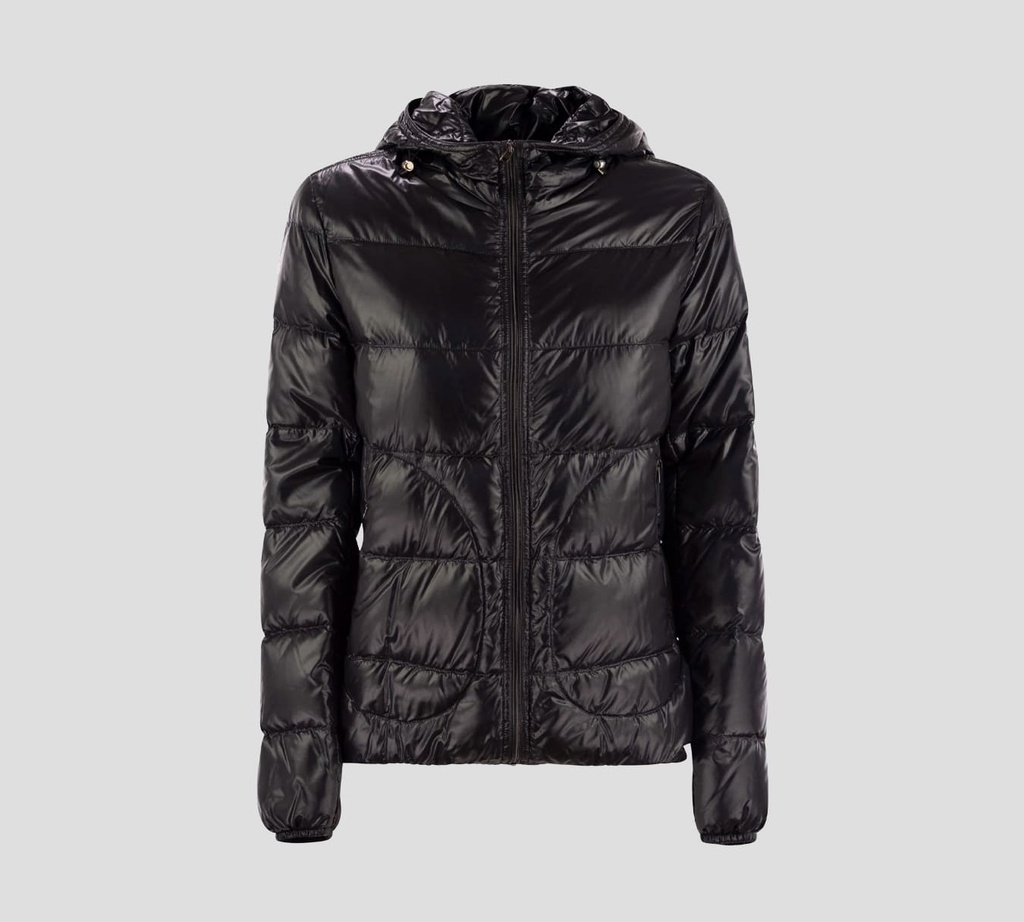 Herno - CHAQUETA PUFFER CON HOODIE Y CIERRE FRONTAL