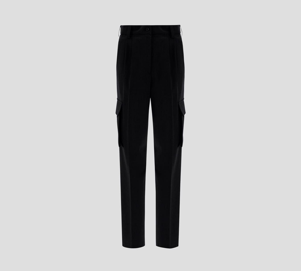 Herno - PANTALÓN CARGO DE VESTIR CON PINZAS Y BOLSILLOS LATERALES
