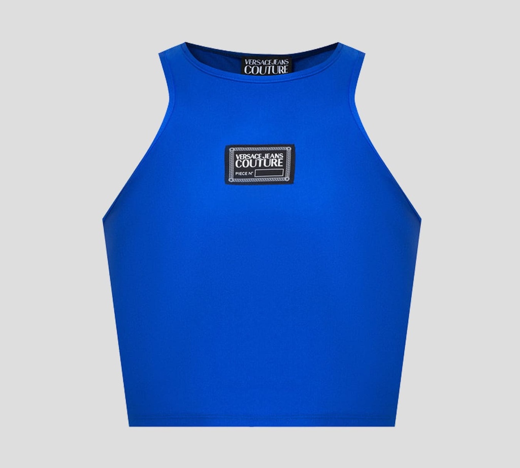 Versace jeans Couture - CROP TOP DEPORTIVO DE LYCRA SIN MANGAS