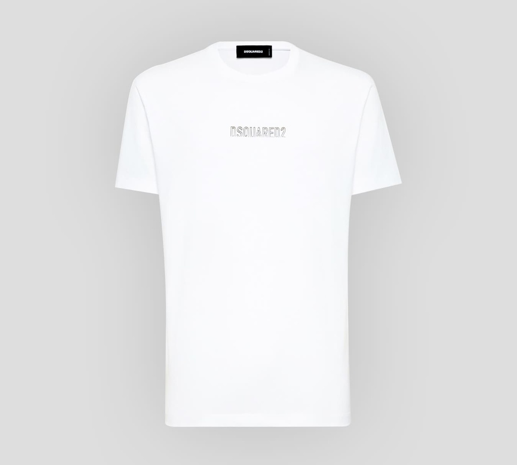 Dsquared2 - FRANELA CUELLO REDONDO CON LOGO EN OUTLINE