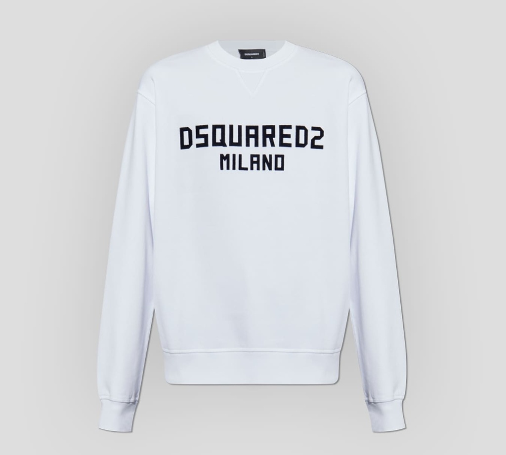 Dsquared2 - SWEATER CON LOGO ESTAMPADO AL FRENTE