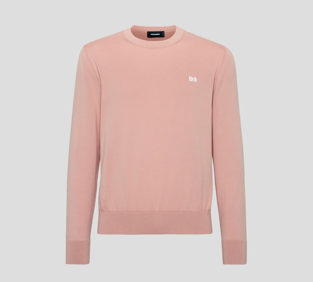 Dsquared2 - SWEATER CUELLO REDONDO DE PUNTO CON LOGO MINI BORDADO