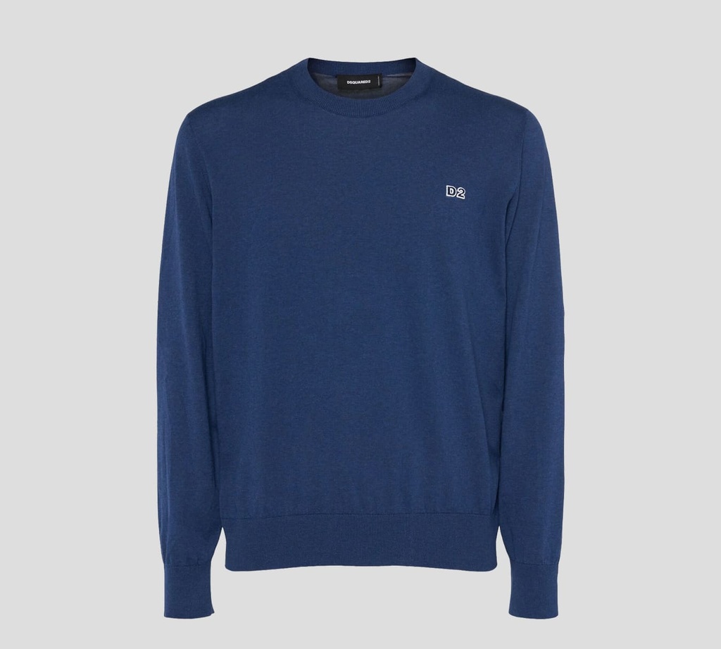 Dsquared2 - SWEATER CUELLO REDONDO DE PUNTO CON LOGO MINI BORDADO