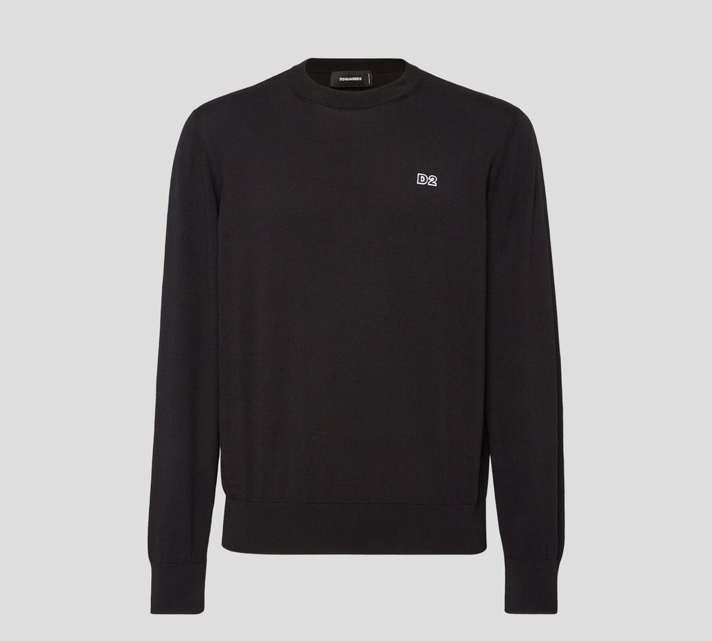 Dsquared2 - SWEATER CUELLO REDONDO DE PUNTO CON LOGO MINI BORDADO