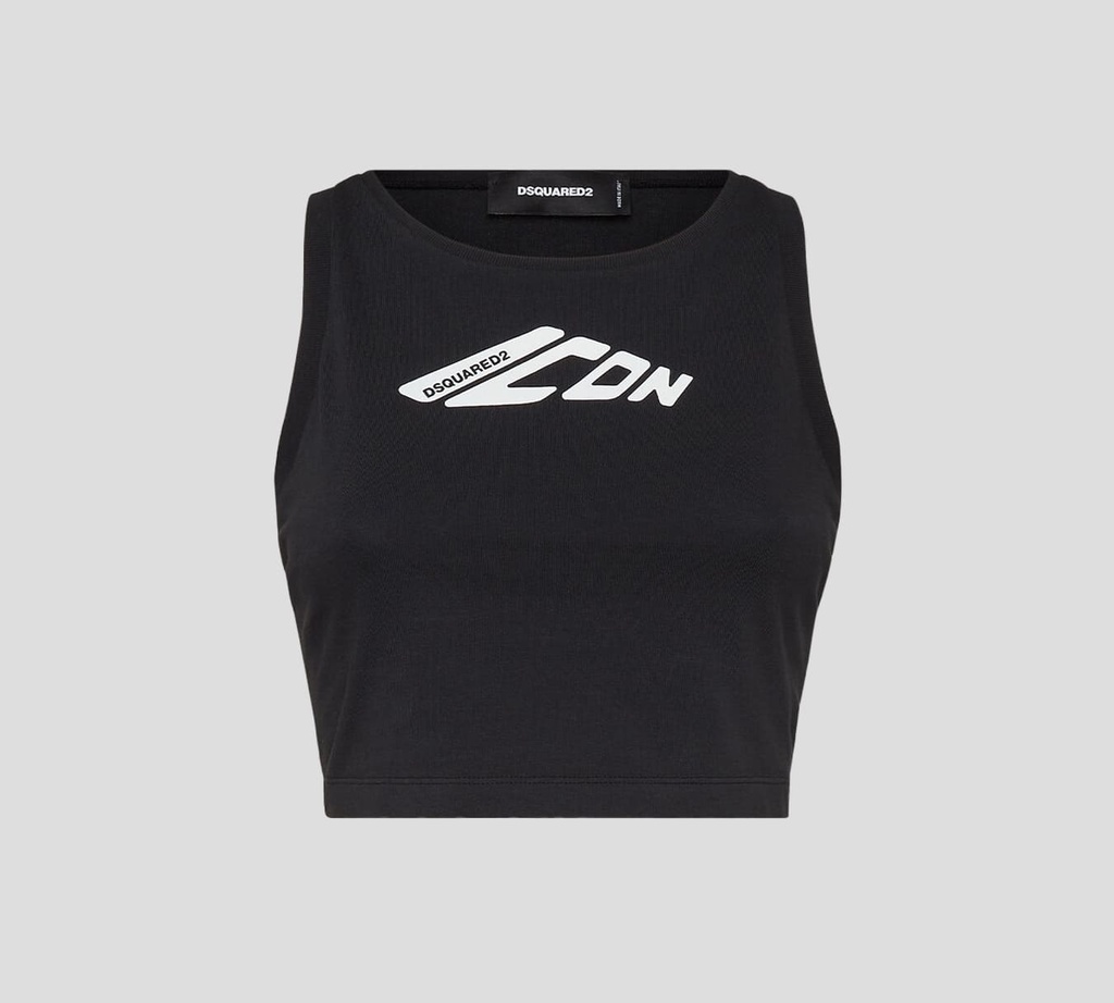 Dsquared2 - TANK TOP ICON SIN MANGAS CON LOGO FRONTAL