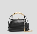 Moschino - CARTERA DE MANO CON ASA Y CADENA DORADA CERRADA A BROCHE CRUZADO