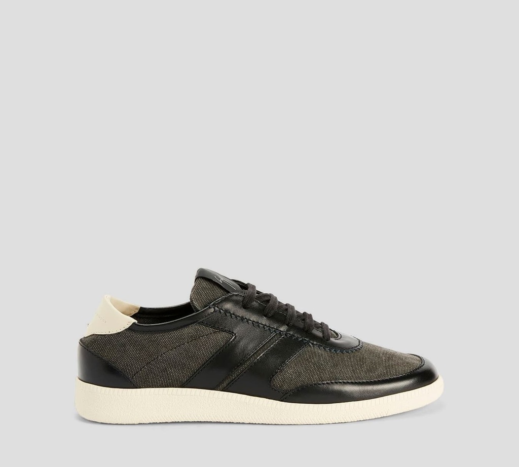 Giuseppe Zanotti - ZAPATO EN LONA Y CUERO CON SUELA OFF WHITE