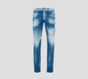 Philipp Plein - SKINNY JEANS PRELAVADOS CON MANCHAS DE PINTURA Y EMOJI SMILE
