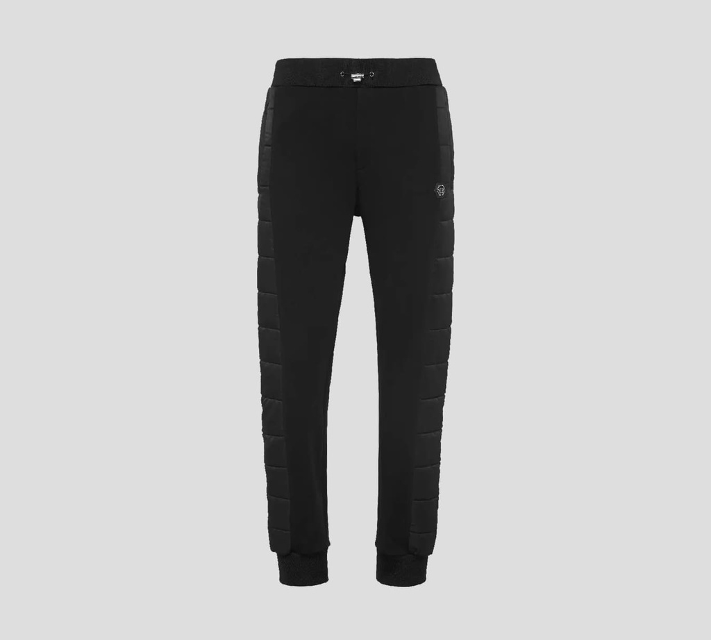 Philipp Plein - JOGGER NEGRO CON TELA DE SATÉN EN LOS LATERALES