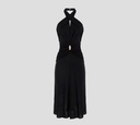 Elisabetta Franchi - VESTIDO DE PUNTO LIGERO CON ESCOTE CRUZADO Y DRAPEADO EN LA CINTURA