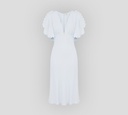 Elisabetta Franchi - VESTIDO SUELTO EN TELA DE CREPÉ POR DEBAJO DE LA RODILLA