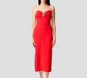 Elisabetta Franchi - VESTIDO CON ESCOTE EN CORAZÓN Y ABERTURA LATERAL