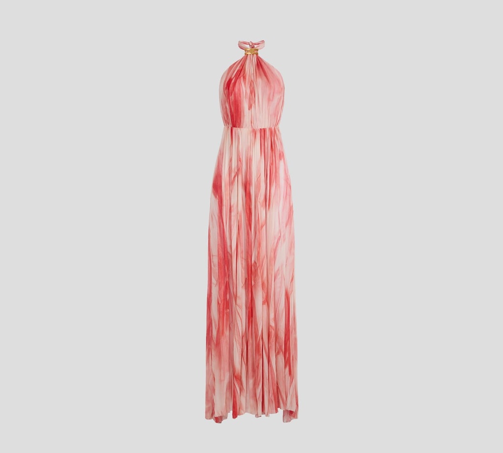 Elisabetta Franchi - VESTIDO DE VISCOSA EN CORTE IMPERIAL CON ESTAMPADO