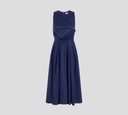 Elisabetta Franchi - VESTIDO DE POPELINA DE ALGODÓN POR DEBAJO DE LA RODILLA