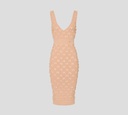 Elisabetta Franchi - VESTIDO MIDI EN VISCOSA DE PUNTO ELÁSTICO CON LAZOS