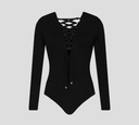 Elisabetta Franchi - BODY DE PUNTO TRENZADO CON CORDONES