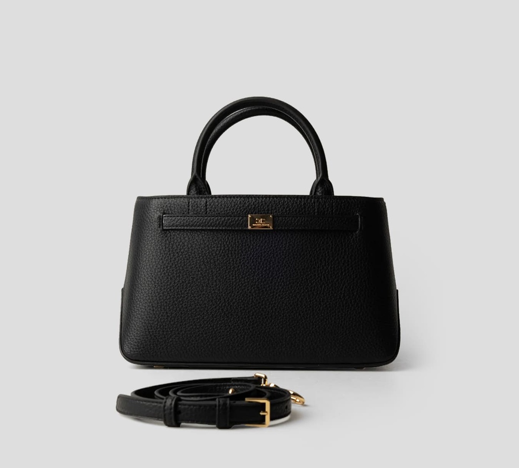 Elisabetta Franchi - CARTERA DE MANO CON HEBILLA PEQUEÑA Y TIRA LARGA REMOVIBLE