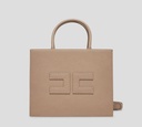 Elisabetta Franchi - CARTERA MEDIANA CON TIRA REMOVIBLE Y COSTURAS CONTRASTANTES