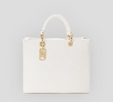 Elisabetta Franchi - CARTERA BLANCA TEXTURIZADA