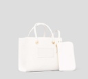 Elisabetta Franchi - CARTERA CUADRADA PEQUEÑA TEXTURIZADA CON PATRÓN BORDADO