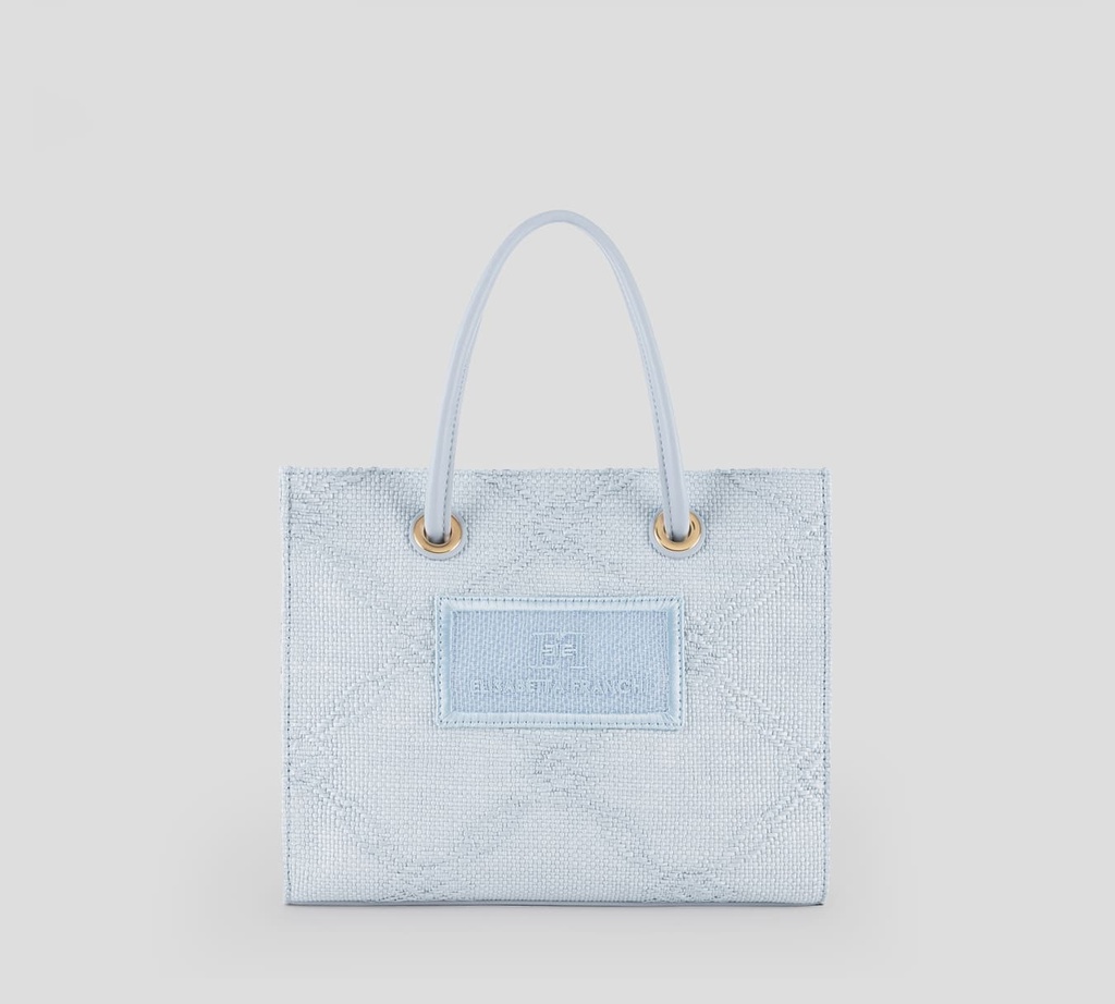 Elisabetta Franchi - CARTERA CUADRADA PEQUEÑA TEXTURIZADA CON PATRÓN BORDADO