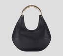 Elisabetta Franchi - CARTERA HOBO CON ASA METÁLICA DORADA