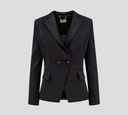 Elisabetta Franchi - BLAZER CON SOLAPA SATINADA CERRADO A DOBLE BOTÓN
