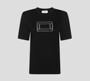 Elisabetta Franchi - BLUSA NEGRA CON LOGO