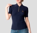 Elisabetta Franchi - POLO MICROACANALADA CON BOLSILLO EN EL PECHO