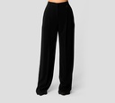 Elisabetta Franchi - PANTALÓN EN CREPÉ FLUIDO CORTE RECTO CON PINZA